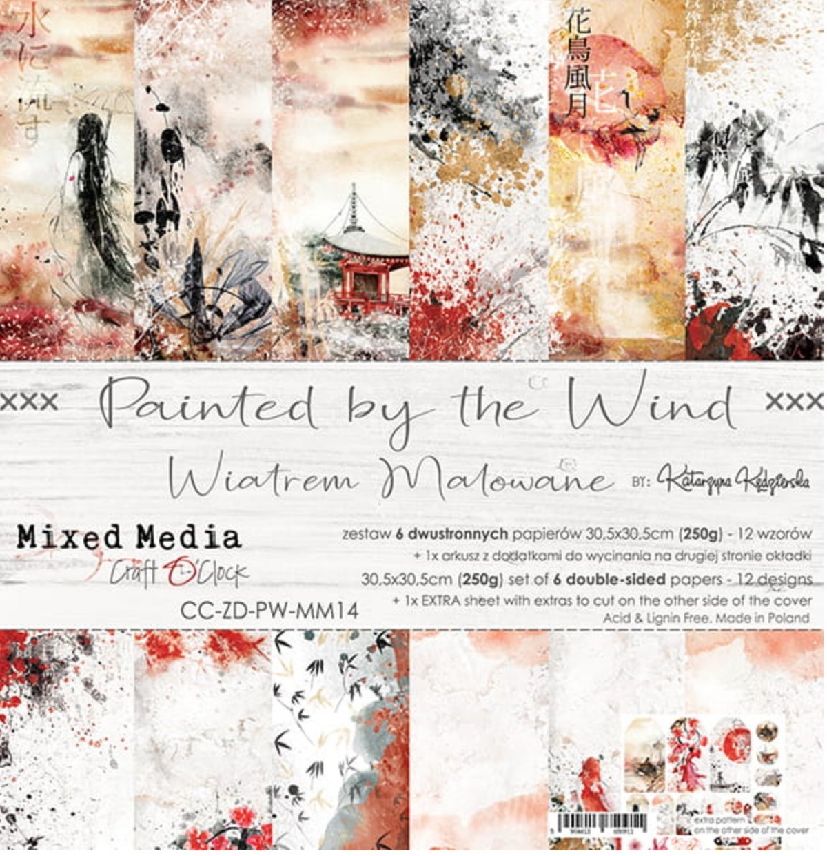 Craft O Clock - 12x12 Paper - Painted By The Wind - Mixed Media Craft O Clock