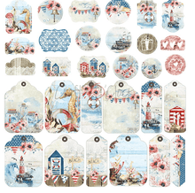 Craft O Clock - 12x12 Paper - Seaside Greetings - Mixed Media - Messy Papercrafts