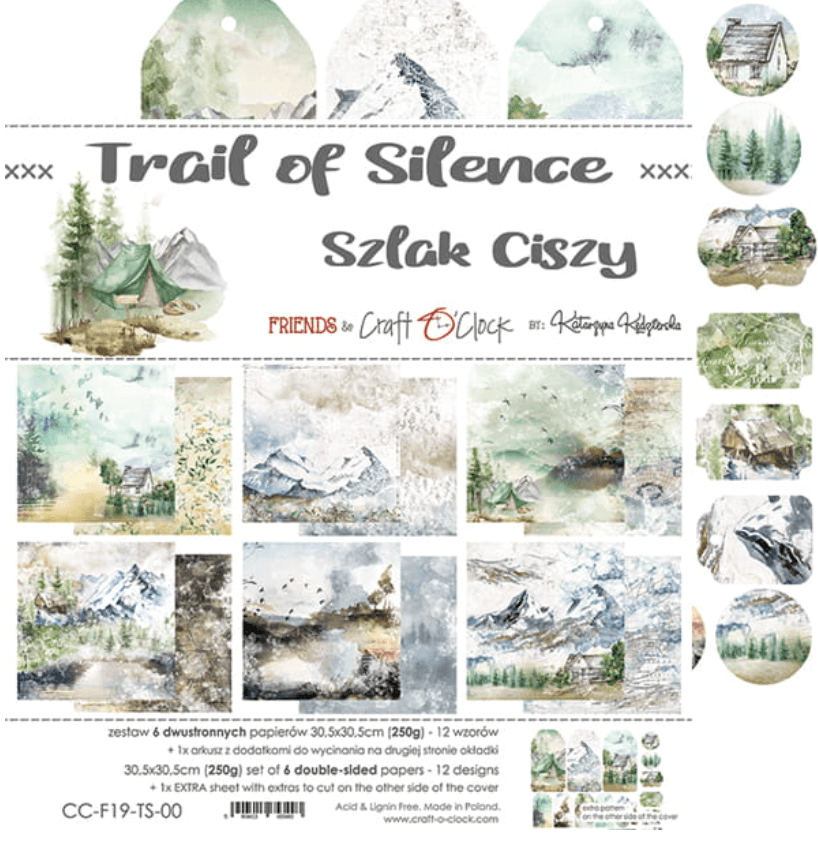 Craft O Clock - 12x12 Paper - Trail Of Silence - Mixed Media - Messy Papercrafts