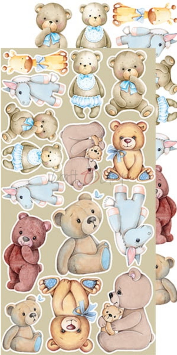 Craft O Clock - 6x12 Paper - Hello Little Boy - Extras Set Craft O Clock