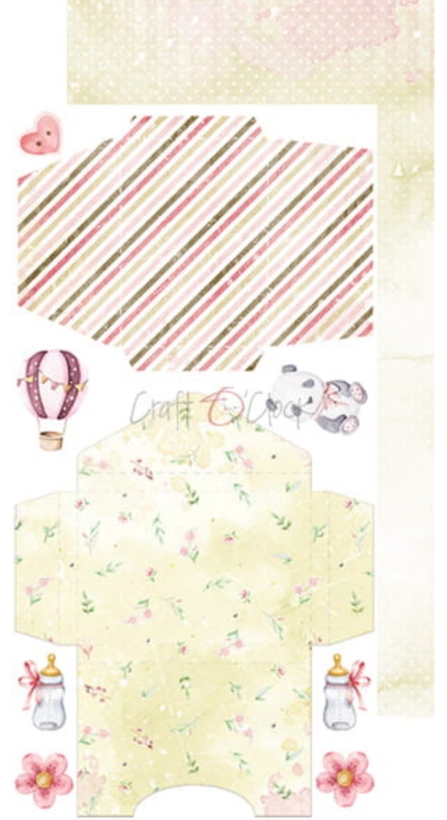 Craft O Clock - 6x12 Paper - Hello Little Girl - Album / Junk Journal - Baby’s First Year Craft O Clock
