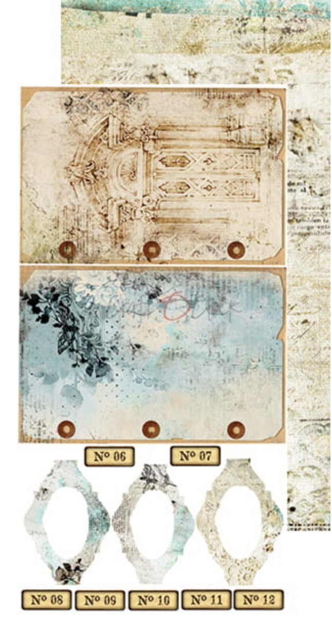 Craft O Clock - 6x12 Paper - Hours Of Longing - Extra Set - Mixed Media Craft O Clock
