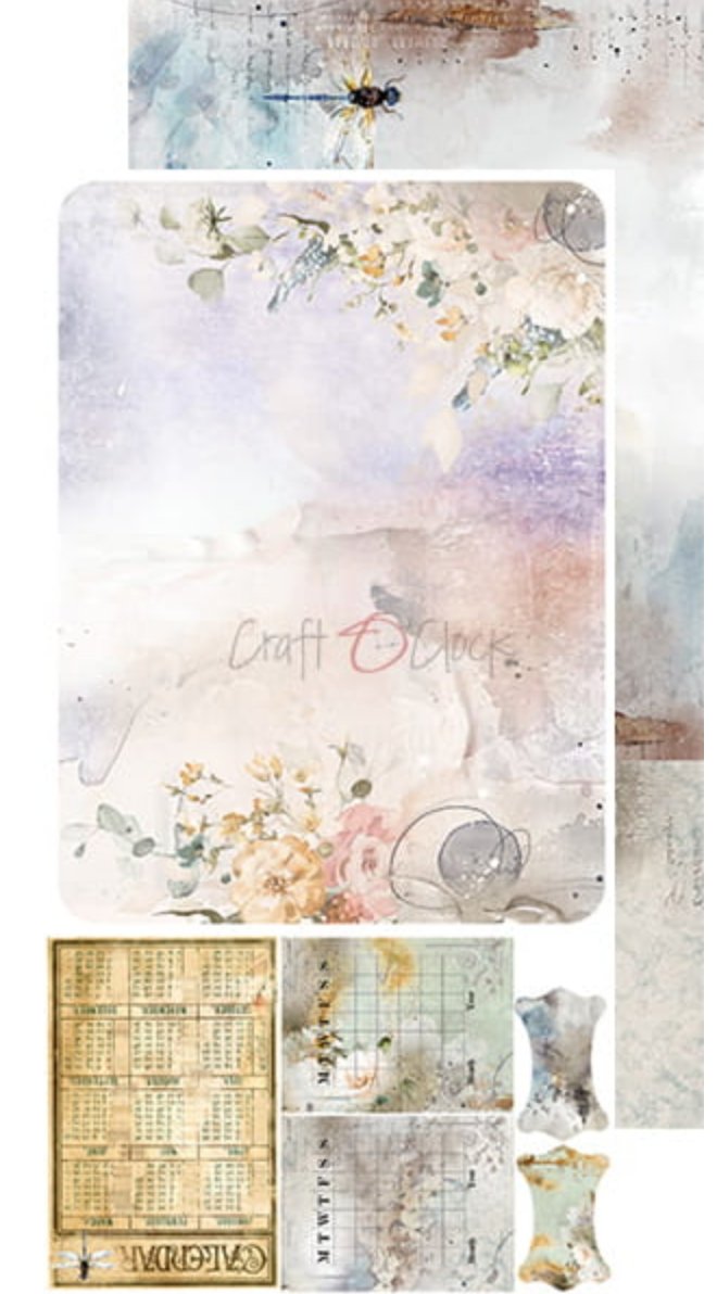 Craft O Clock - 6x12 Paper - Lost In Time - Album / Junk Journal - Mixed Media Craft O Clock