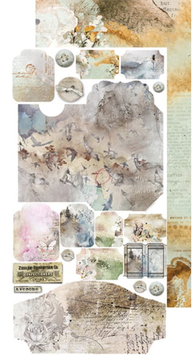 Craft O Clock - 6x12 Paper - Lost In Time - Album / Junk Journal - Mixed Media Craft O Clock