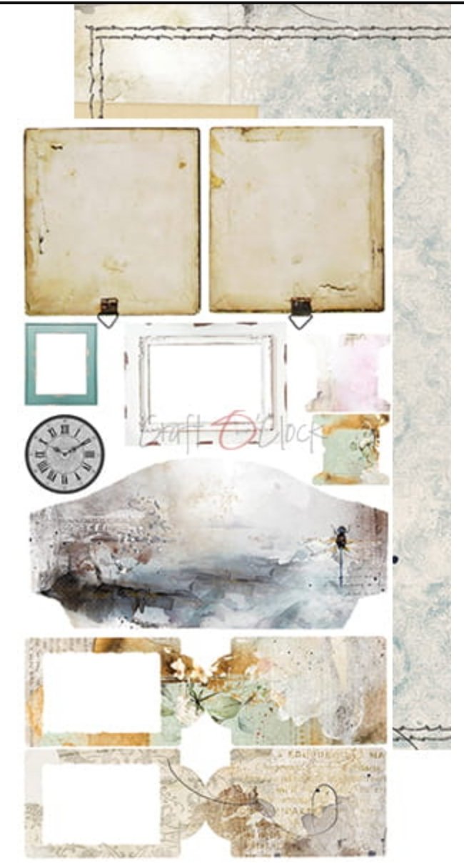 Craft O Clock - 6x12 Paper - Lost In Time - Album / Junk Journal - Mixed Media Craft O Clock