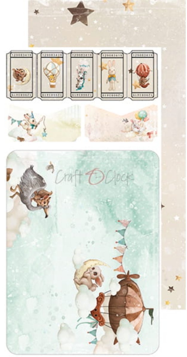 Craft O Clock - 6x12 Paper - My Sweet Treasure - Album / Junk Journal - Baby’s First Year Craft O Clock