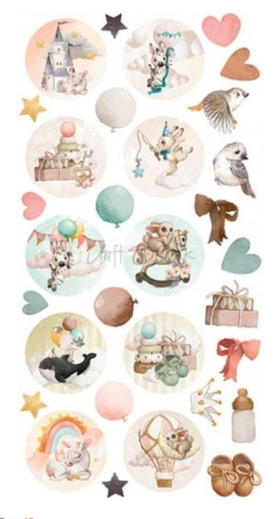 Craft O Clock - 6x12 Paper - My Sweet Treasure - Universal Label Set Craft O Clock
