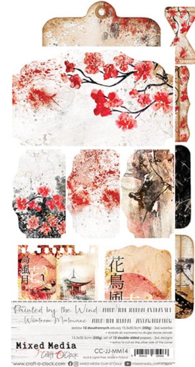 Craft O Clock - 6x12 Paper - Painted By The Wind - Album / Junk Journal - Mixed Media Craft O Clock