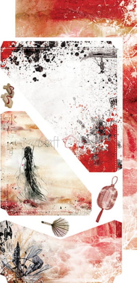 Craft O Clock - 6x12 Paper - Painted By The Wind - Album / Junk Journal - Mixed Media Craft O Clock