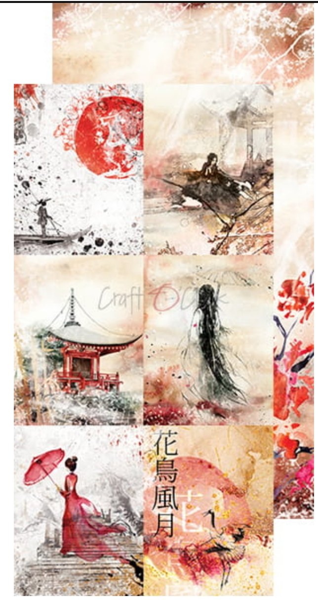 Craft O Clock - 6x12 Paper - Painted By The Wind - Album / Junk Journal - Mixed Media Craft O Clock