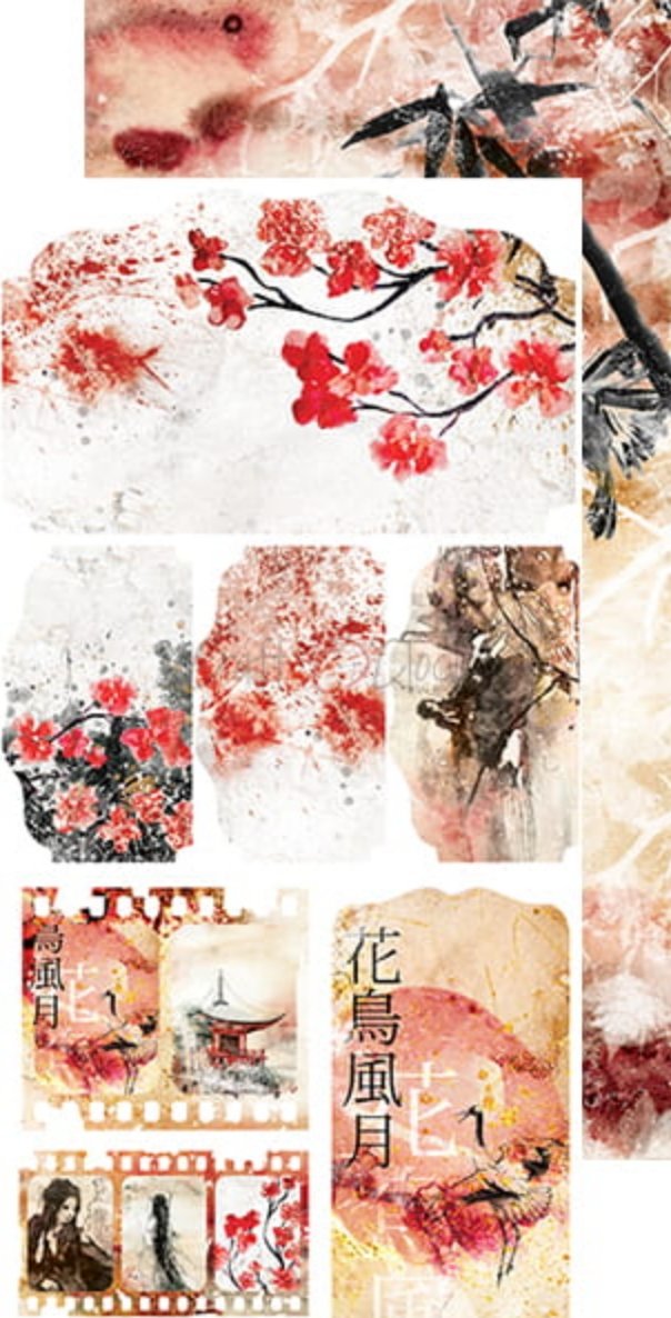 Craft O Clock - 6x12 Paper - Painted By The Wind - Album / Junk Journal - Mixed Media Craft O Clock