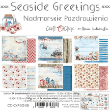 Craft O Clock - 6x6 Paper - Seaside Greetings - Mixed Media - Messy Papercrafts