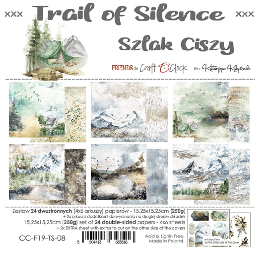 Craft O Clock - 6x6 Paper - Trail Of Silence - Mixed Media - Messy Papercrafts