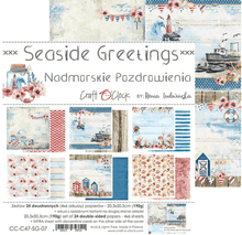 Craft O Clock - 8 x8 Paper - Seaside Greetings - Mixed Media - Messy Papercrafts