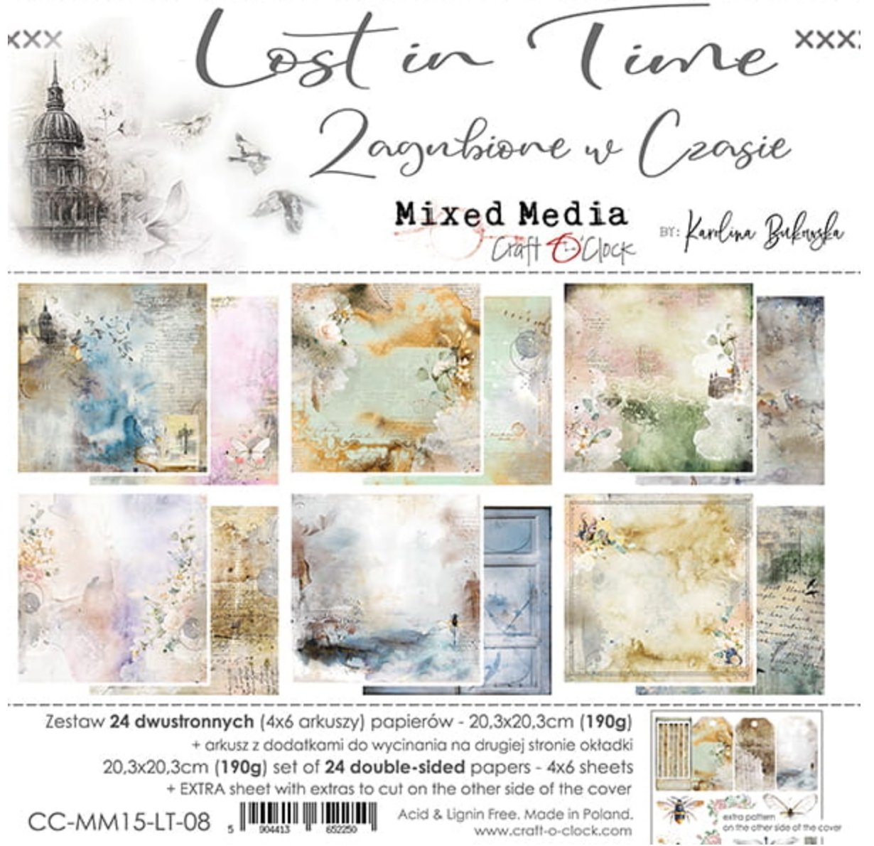 Craft O Clock - 8x8 Paper - Lost In Time - Mixed Media Craft O Clock