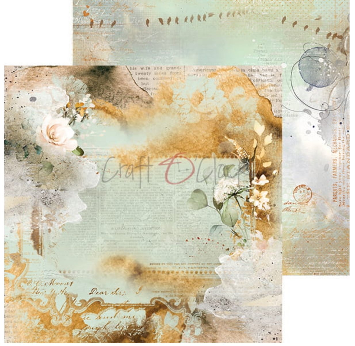 Craft O Clock - 8x8 Paper - Lost In Time - Mixed Media Craft O Clock