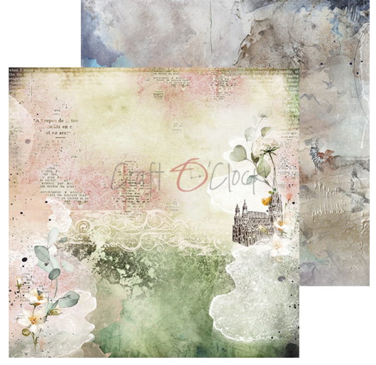 Craft O Clock - 8x8 Paper - Lost In Time - Mixed Media Craft O Clock