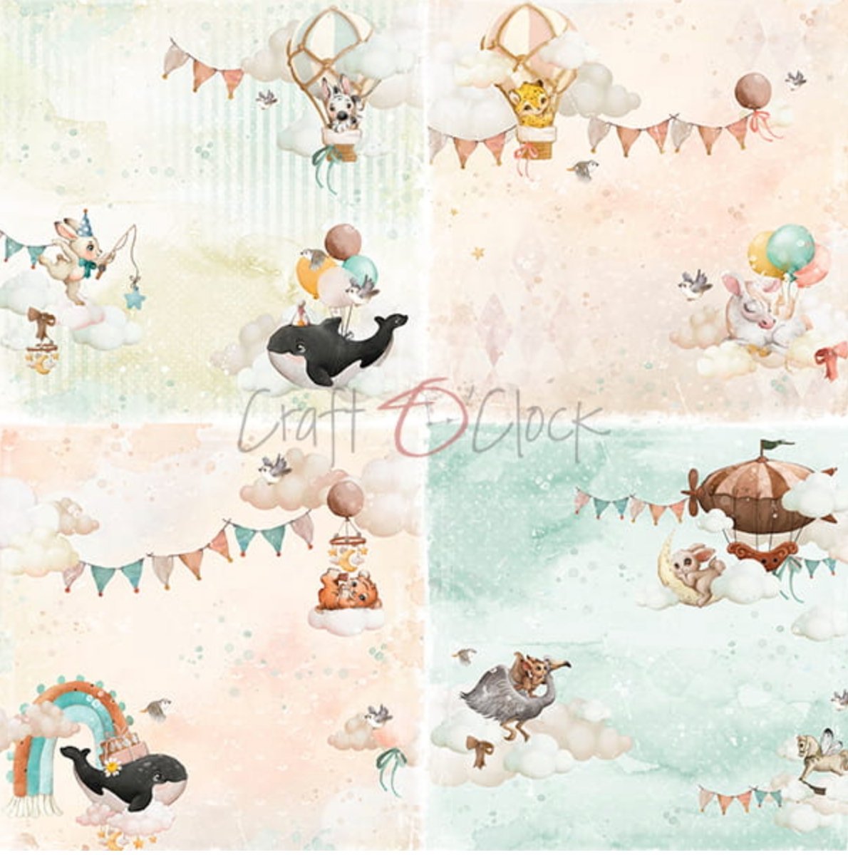 Craft O Clock - 8x8 Paper - My Sweet Treasure - Baby's First Year Craft O Clock