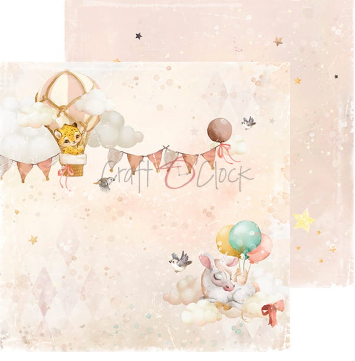Craft O Clock - 8x8 Paper - My Sweet Treasure - Baby's First Year Craft O Clock