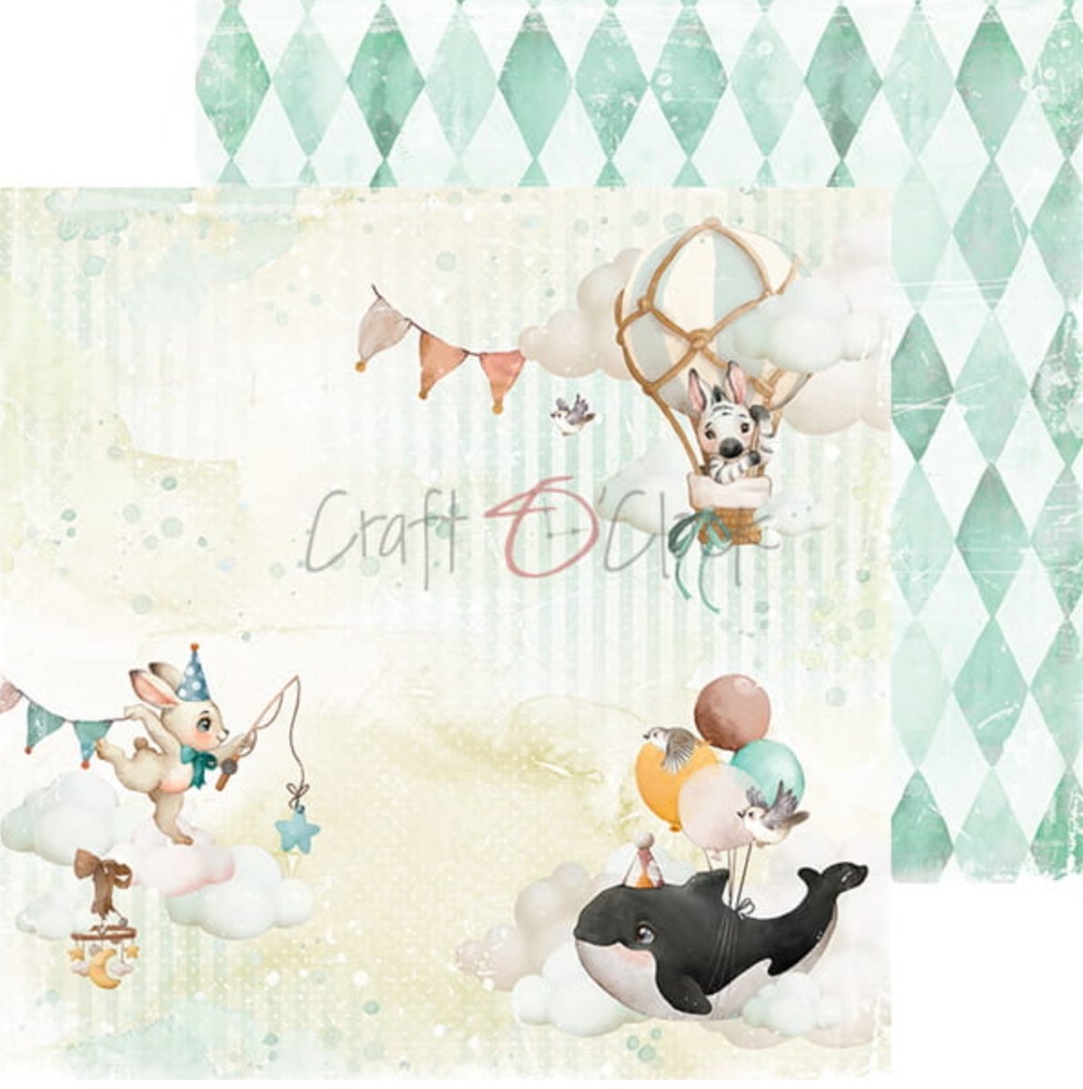 Craft O Clock - 8x8 Paper - My Sweet Treasure - Baby's First Year Craft O Clock