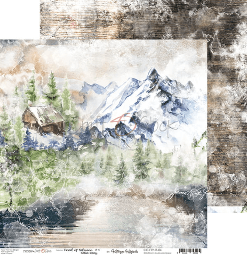 Craft O Clock - 8x8 Paper - Trail Of Silence - Mixed Media - Messy Papercrafts