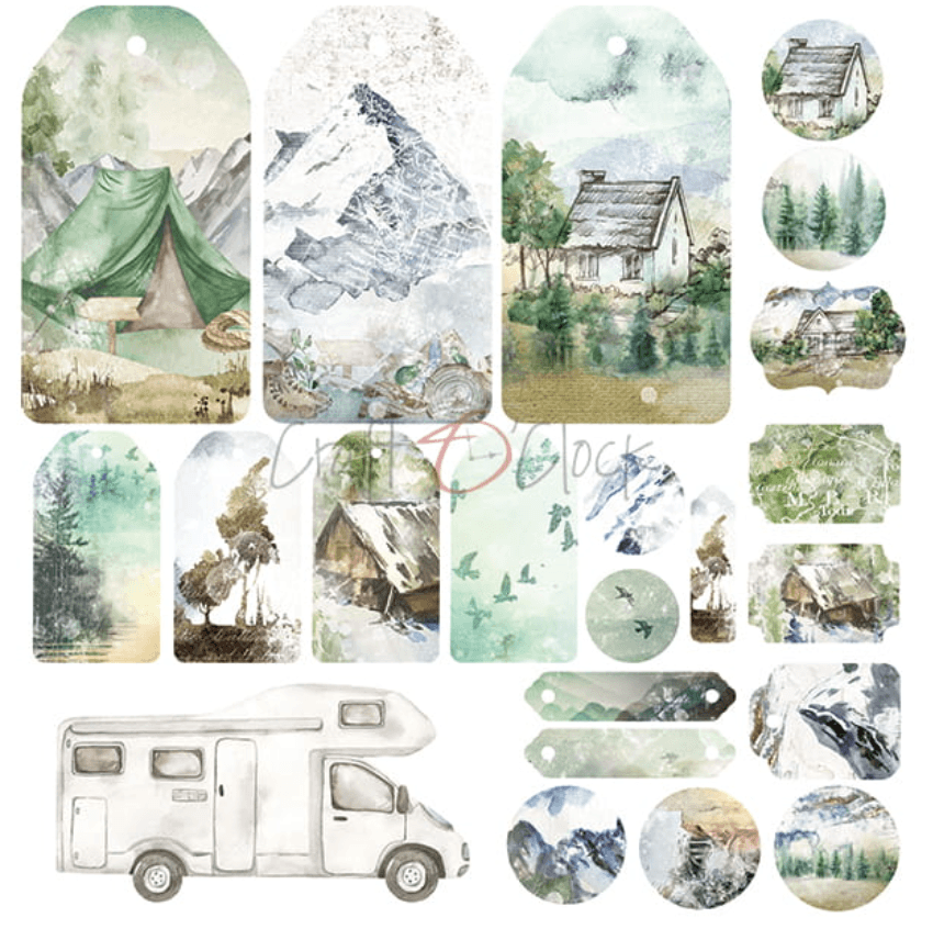 Craft O Clock - 8x8 Paper - Trail Of Silence - Mixed Media - Messy Papercrafts