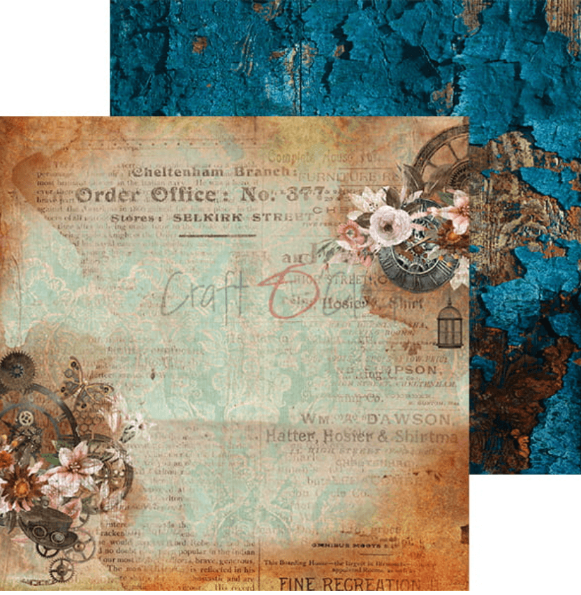 Craft O Clock - 8x8 Paper - WINGS OF FREEDOM - Mixed Media - Messy Papercrafts