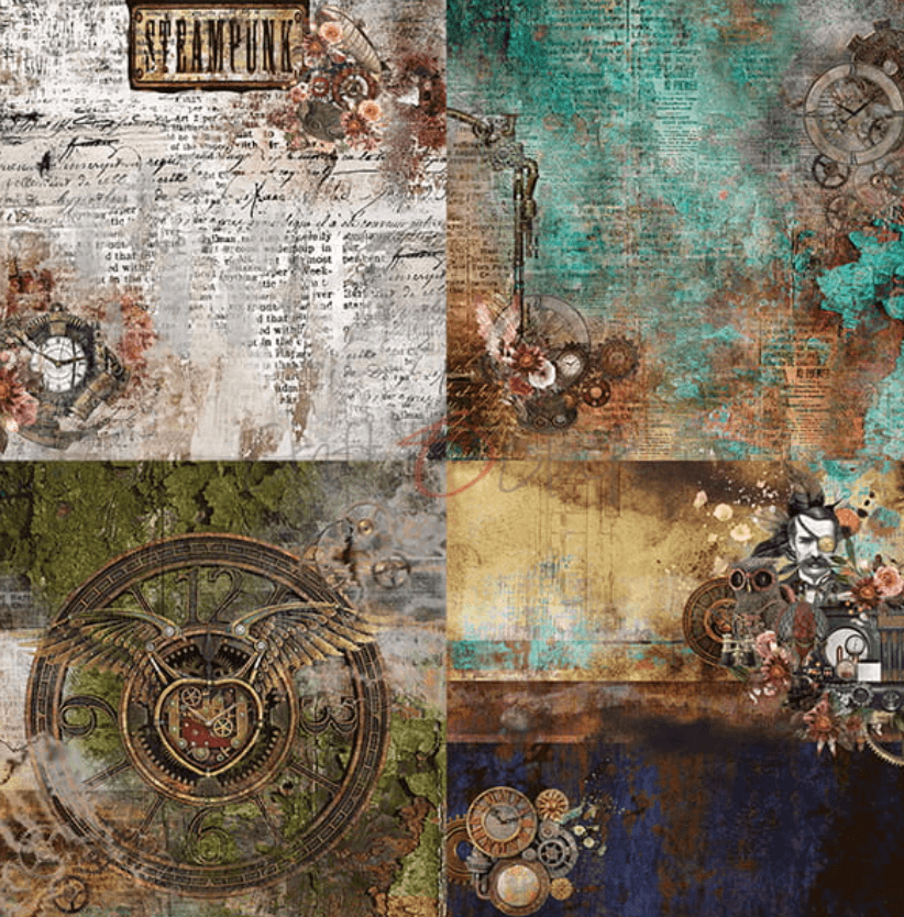 Craft O Clock - 8x8 Paper - WINGS OF FREEDOM - Mixed Media - Messy Papercrafts
