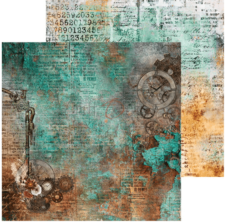 Craft O Clock - 8x8 Paper - WINGS OF FREEDOM - Mixed Media - Messy Papercrafts