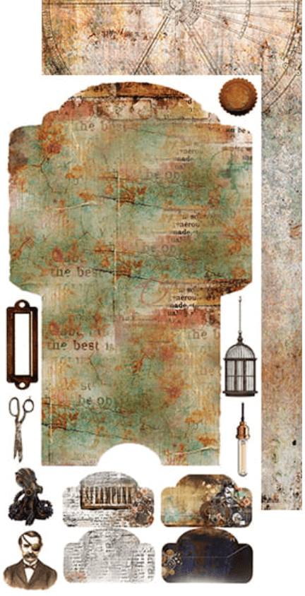 Craft O Clock - WINGS OF FREEDOM - JUNK JOURNAL - Extra Set - Messy Papercrafts