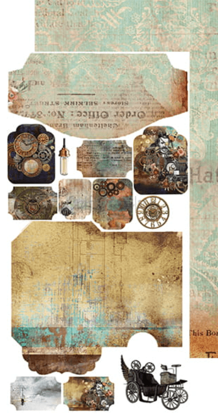 Craft O Clock - WINGS OF FREEDOM - JUNK JOURNAL - Extra Set - Messy Papercrafts