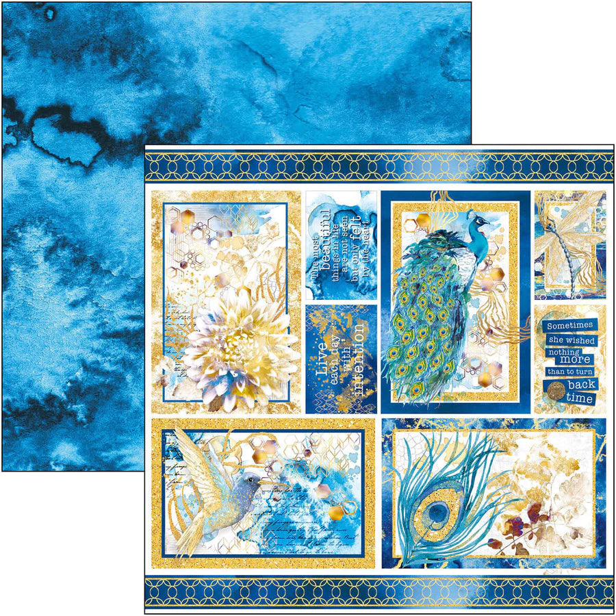 12x12 - Indigo - Patterns Pad - 8/Pkg - Ciao Bella