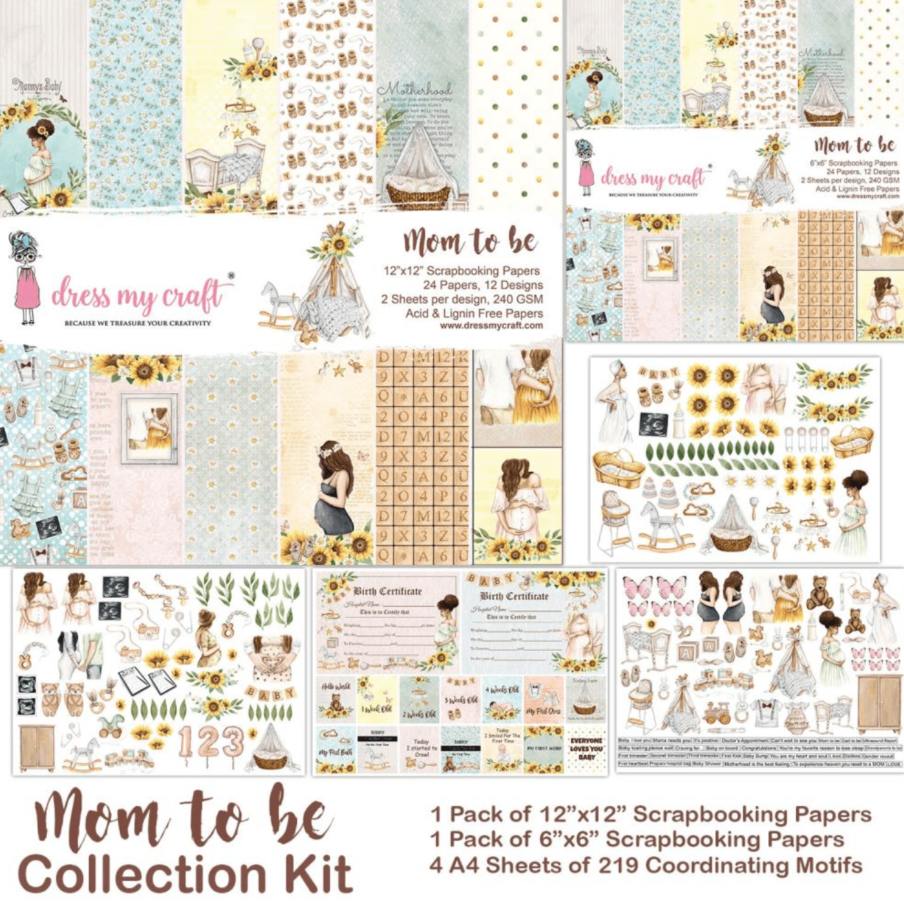 Dress My Craft - Mom To Be - Collection Kit - Messy Papercrafts