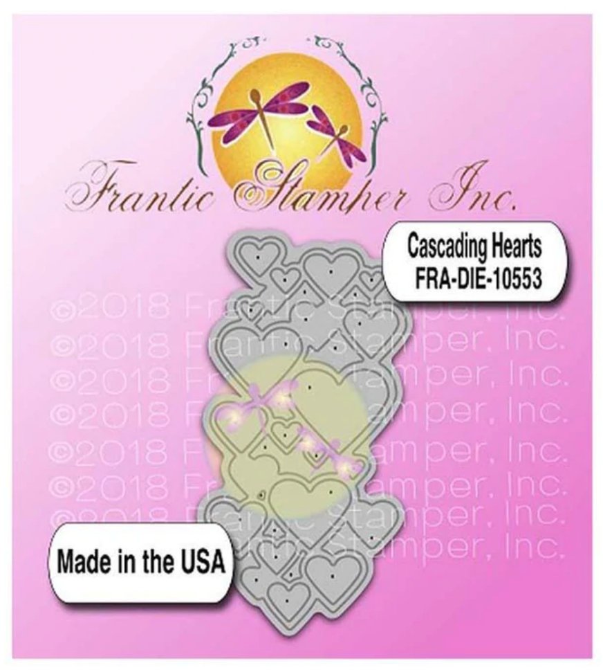 Frantic Stamper Precision Die - Cascading Hearts Frantic Stamper