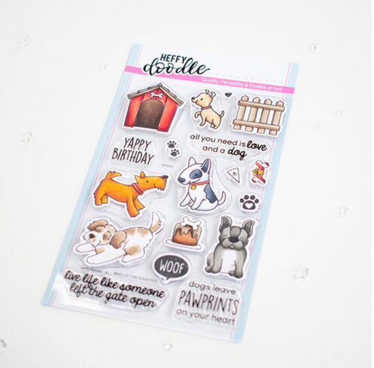 Heffy Doodle - Who Let the Dogs Out Stamps -4x6 Clear Stamp Set Heffy Doodle