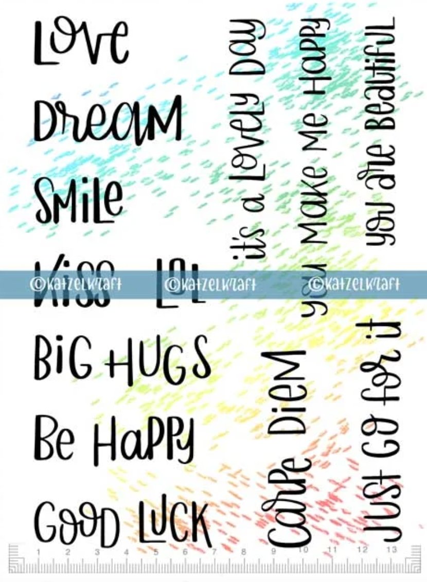 KATZELKRAFT - CARPE DIEM - ENGLISH QUOTE STAMPS A5 Katzelkraft