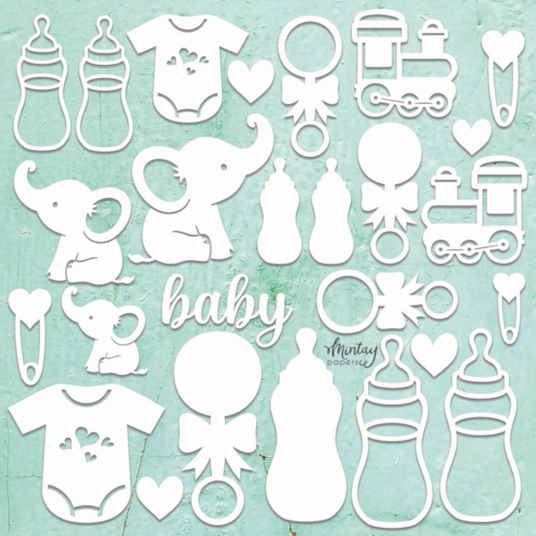 Mintay Chippies - Decor - Baby Set - (MT-CHIP2-D22) Mintay Papers
