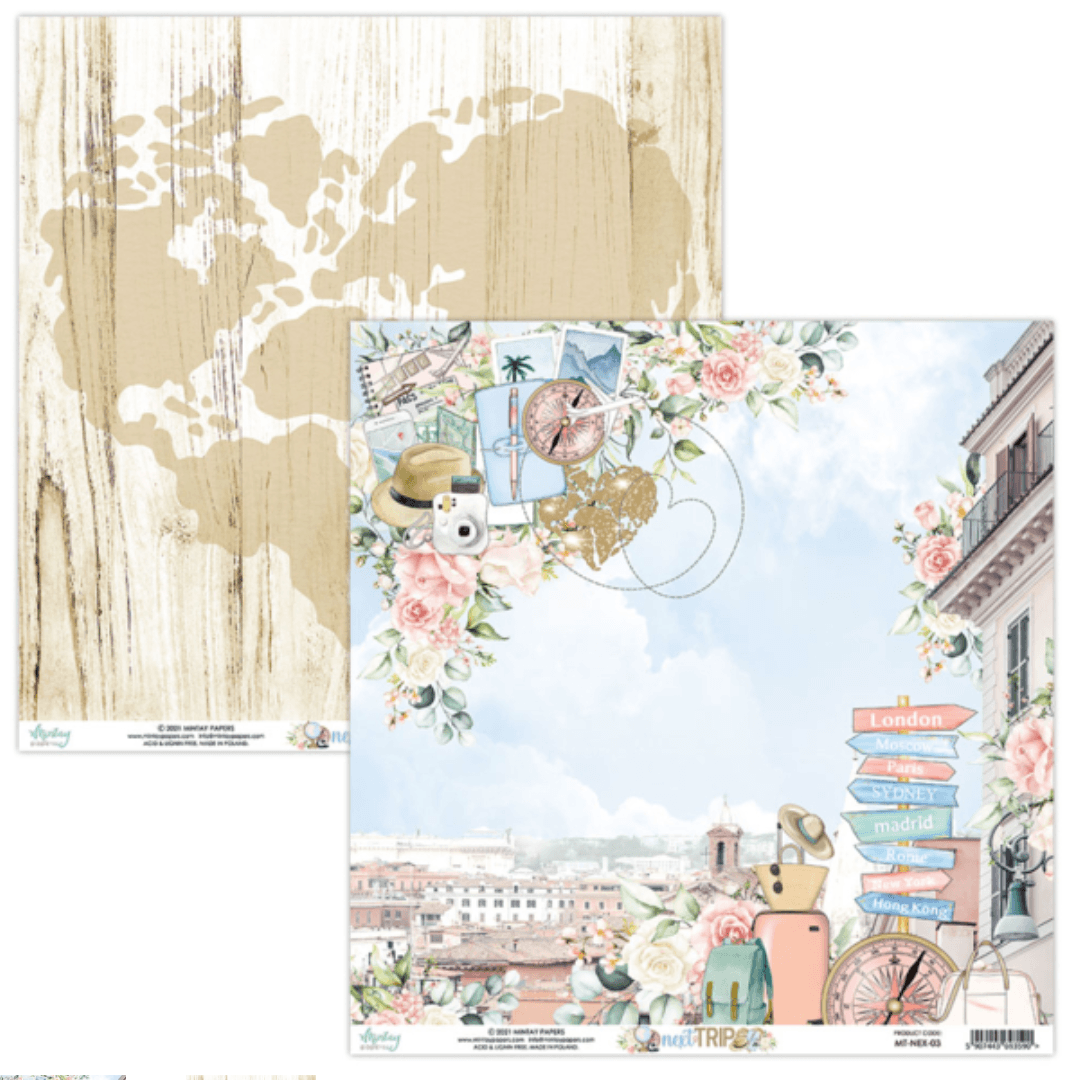 Mintay Papers - 12 x 12 Paper Set - Next Trip - Messy Papercrafts