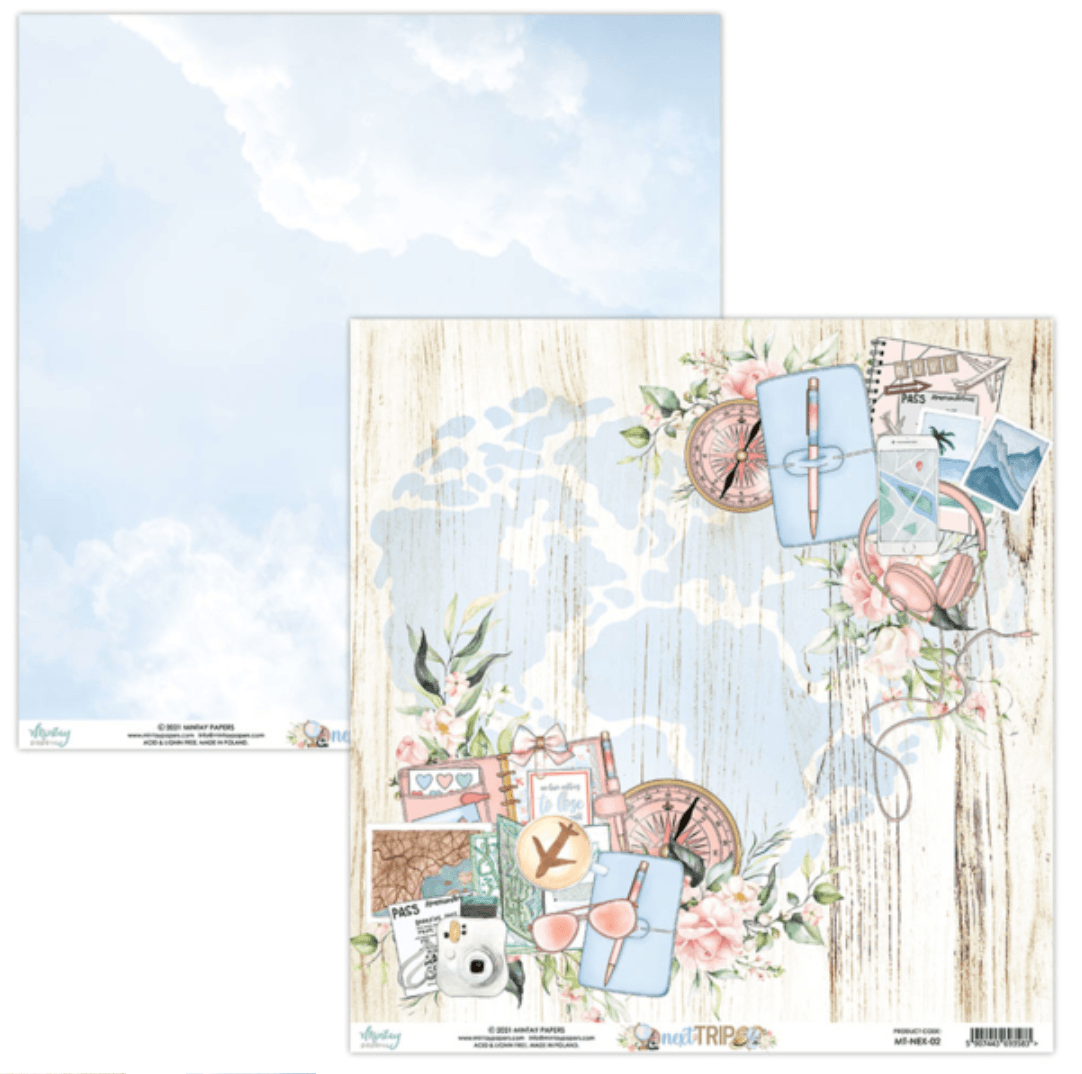 Mintay Papers - 12 x 12 Paper Set - Next Trip - Messy Papercrafts