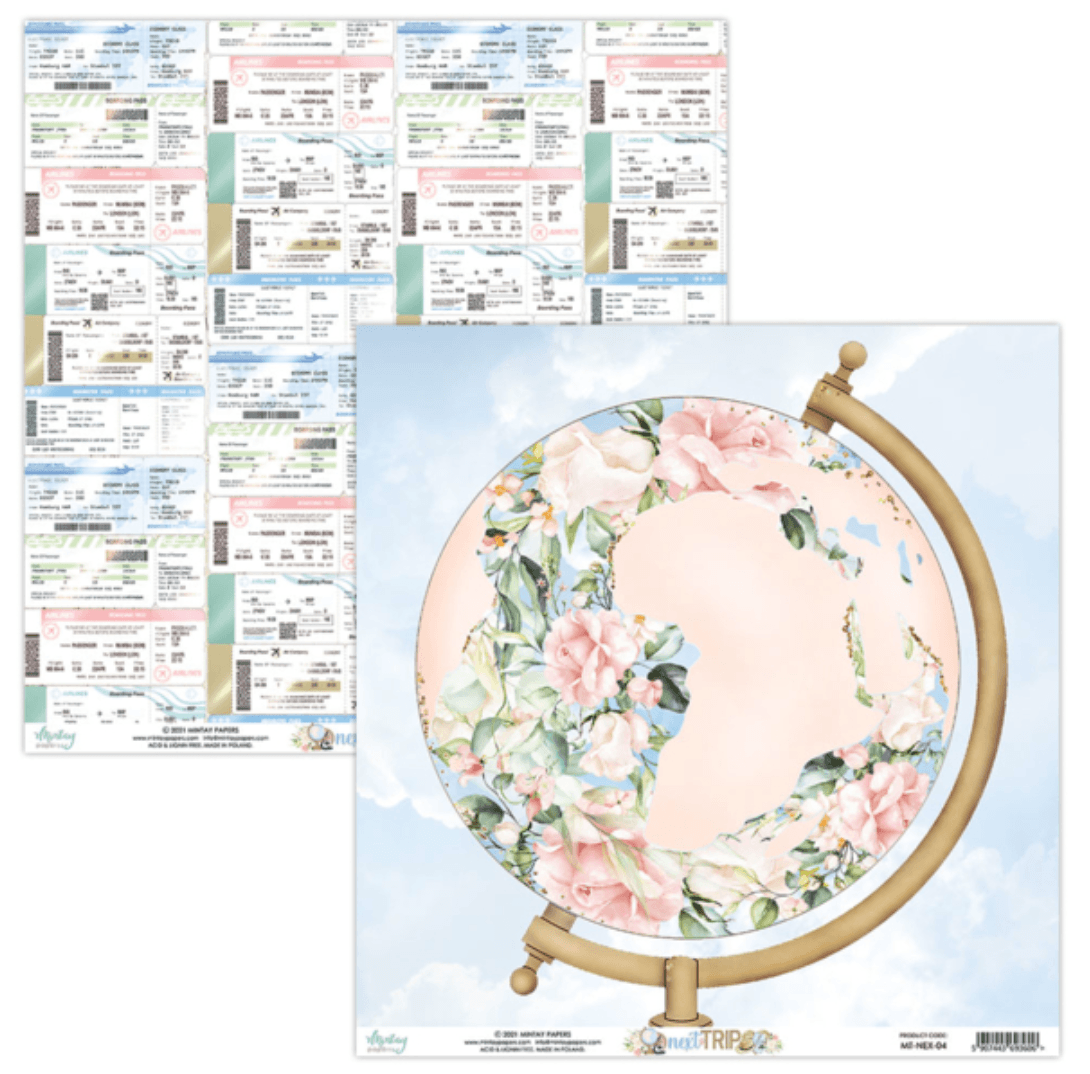 Mintay Papers - 12 x 12 Paper Set - Next Trip - Messy Papercrafts