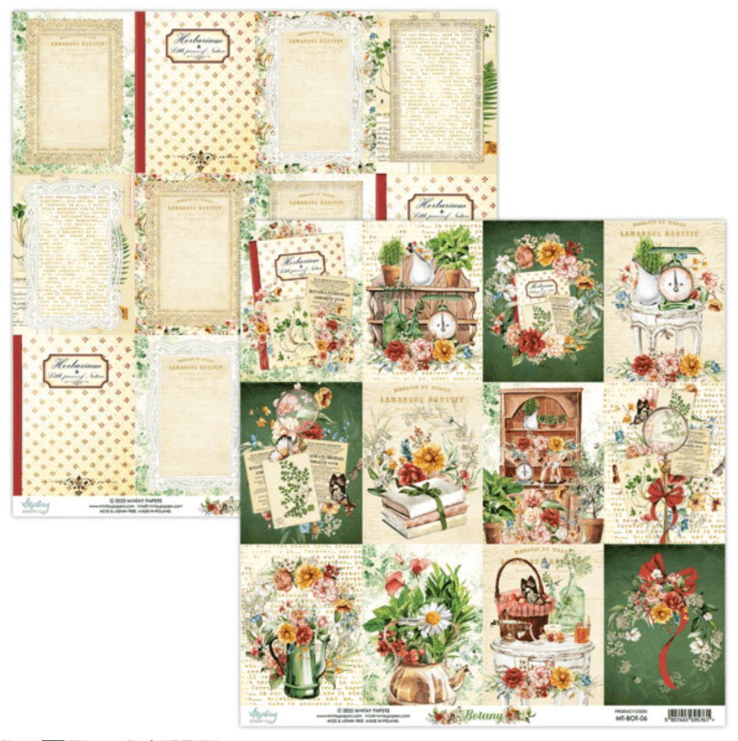Mintay Papers - 6 x 6 Paper Pad - Botany - (MTBOT-08) - Messy Papercrafts