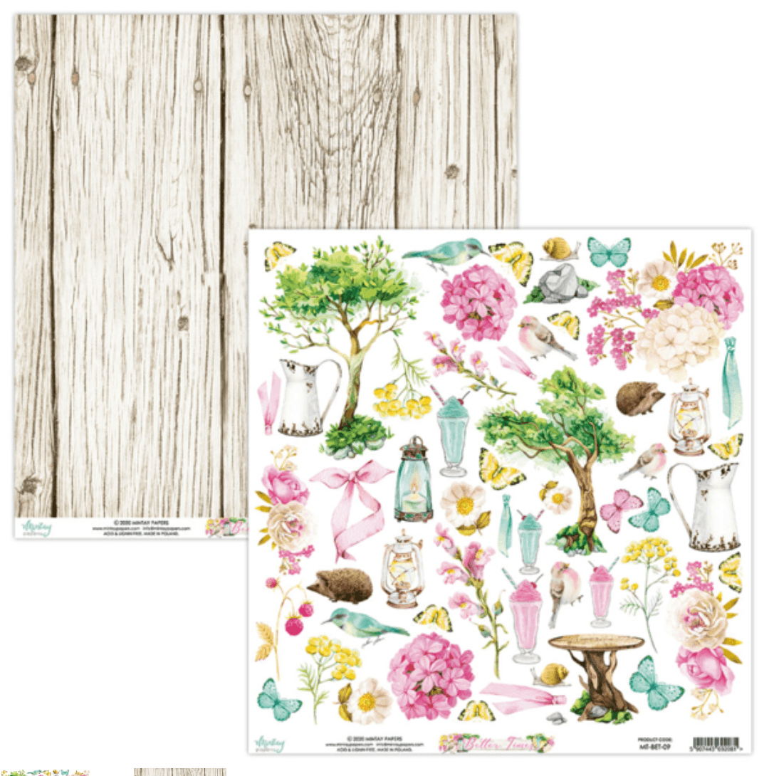 Mintay Papers - Better Times - 12x12 Inch Scrapbook Paper - Messy Papercrafts