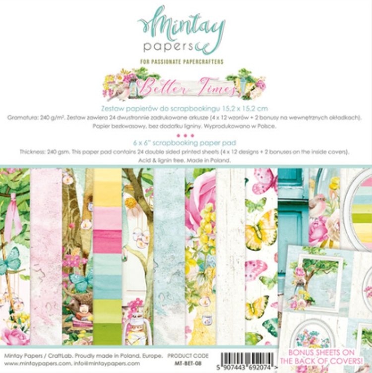 Mintay Papers - Better Times - 6x6 Inch Paper Mintay