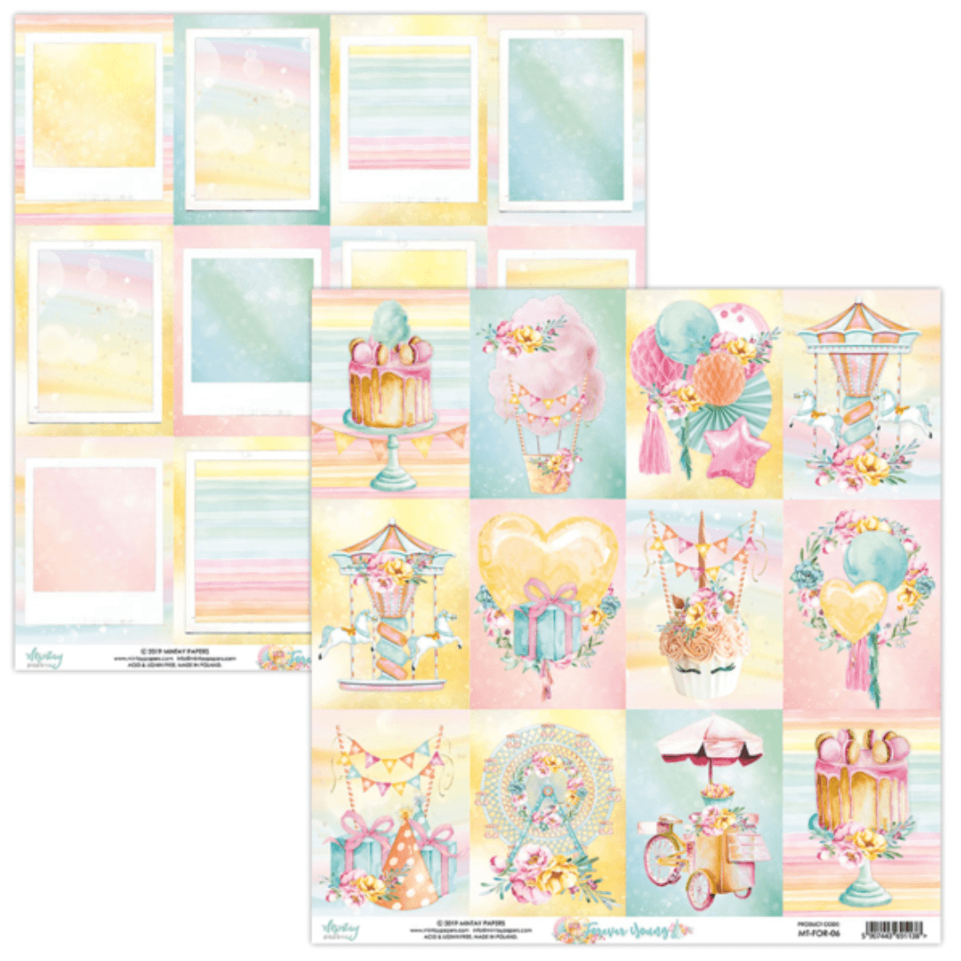Mintay Papers - Forever Young - 12x12 Scrapbook Papers - Messy Papercrafts