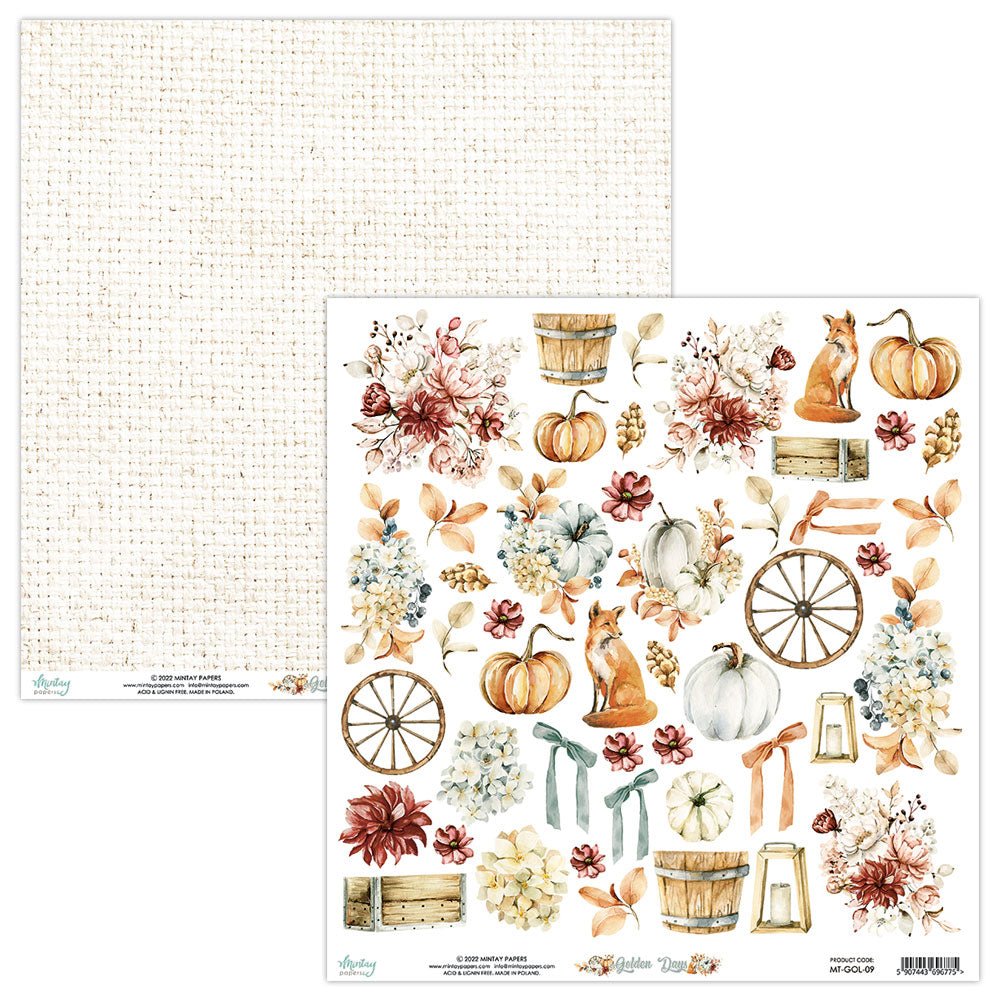 Mintay Papers - Golden Days - 6 x 6 Paper Set - Messy Papercrafts