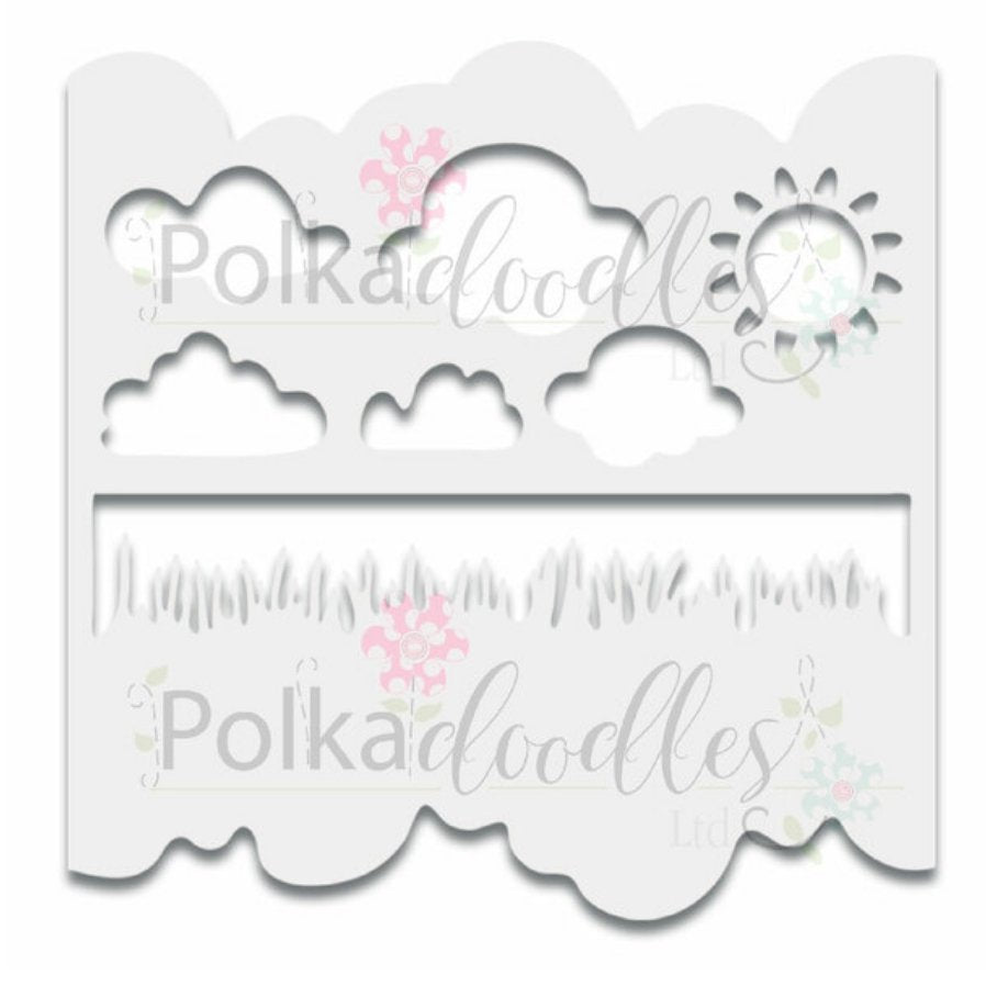 Polkadoodles - Great Outdoors 6 x 6" Laser cut Stencil Polkadoodles