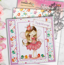 Polkadoodles - Serenity Fairy Princess Stamp - 3x2 Inch Polkadoodles