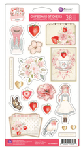 Prima Marketing - Strawberry Milkshake Collection - Chipboard Stickers - Messy Papercrafts