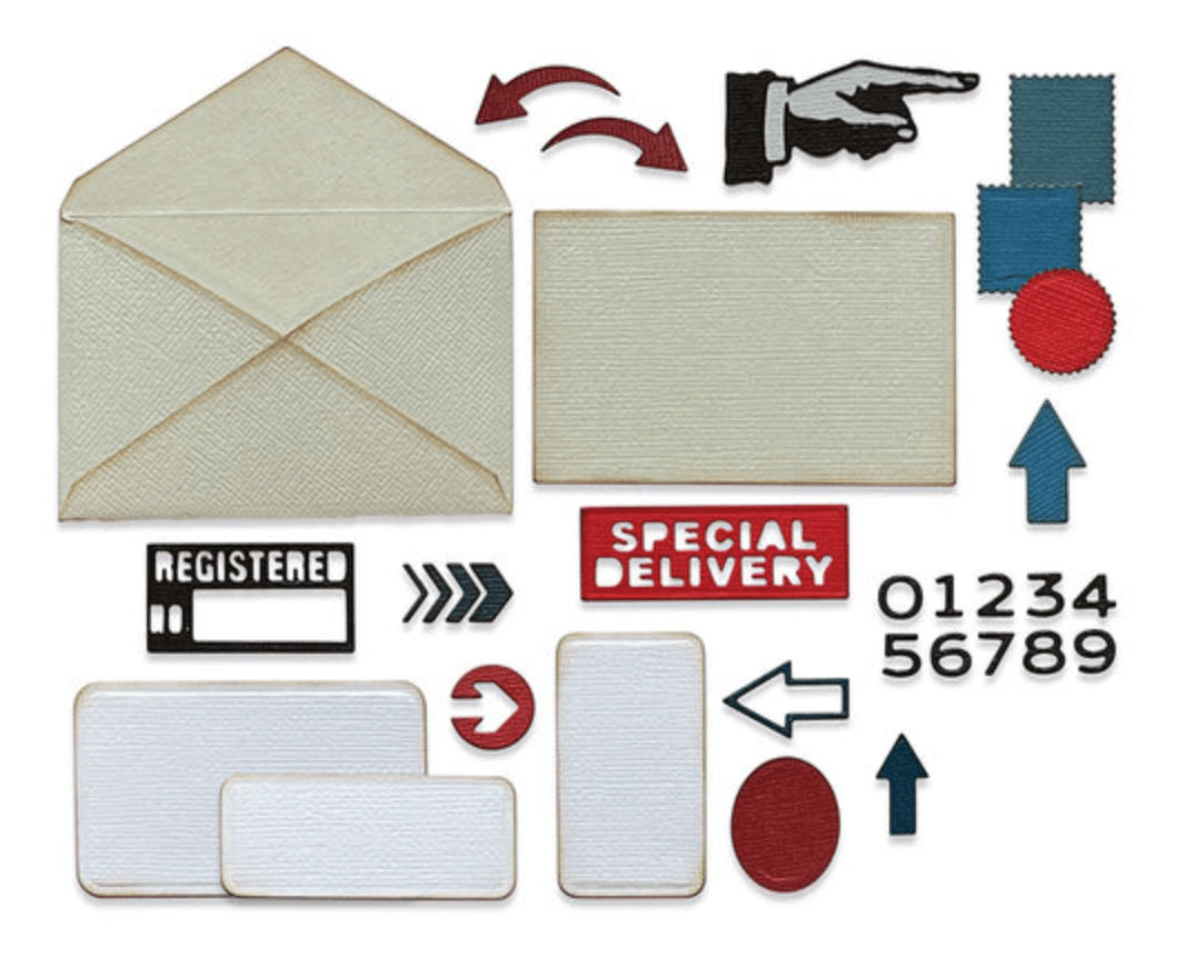 Sizzix - Tim Holtz - Thinlits Dies - Postale - Messy Papercrafts