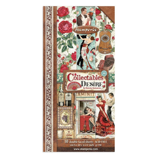 Stamperia - Collectables - Desire - 6x12 Inch - 10 Sheets - Messy Papercrafts